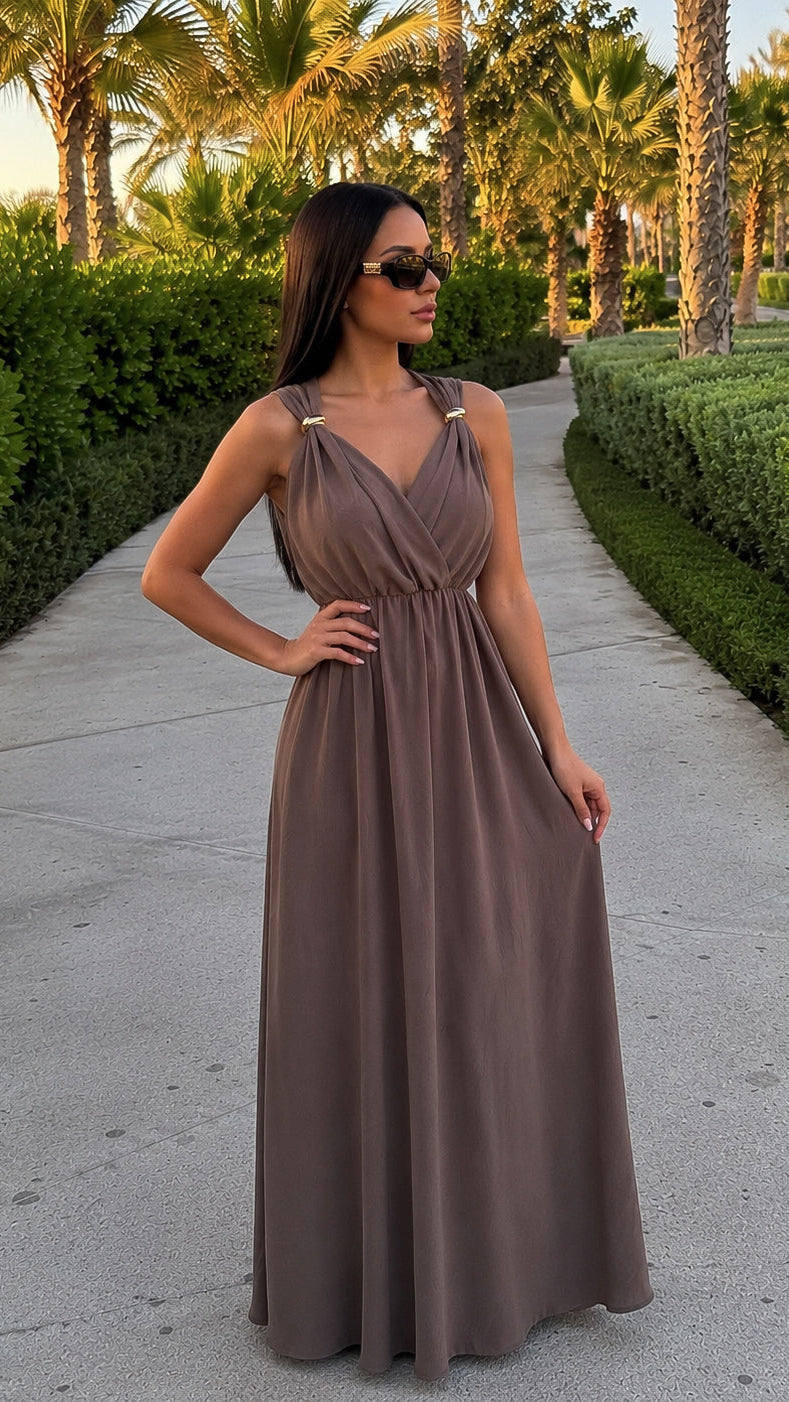 Robe classe taupe