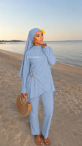 Burkini 3 pièces à détail doré
