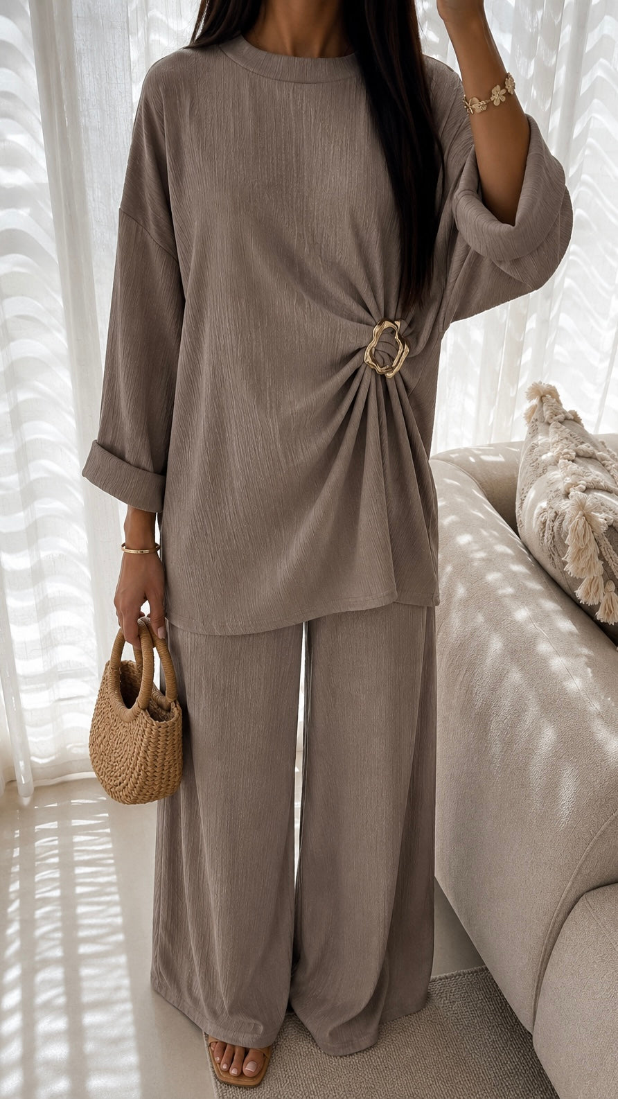 Ensemble Selma taupe