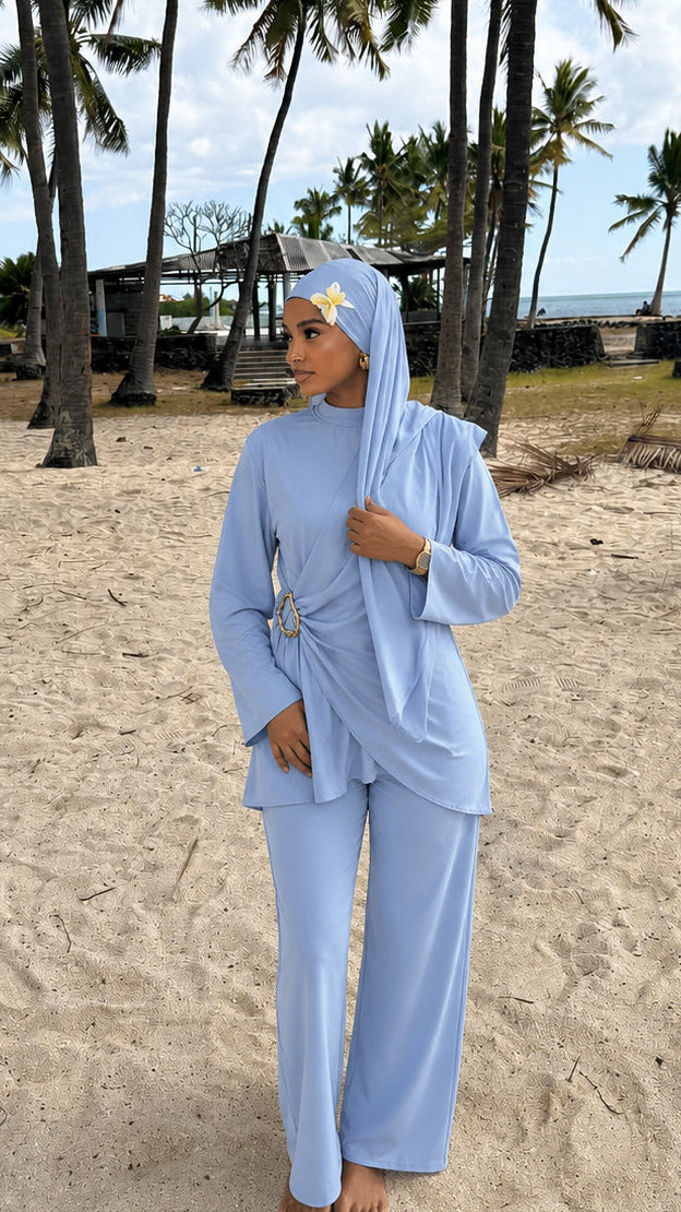 Burkini 3 pièces à détail doré