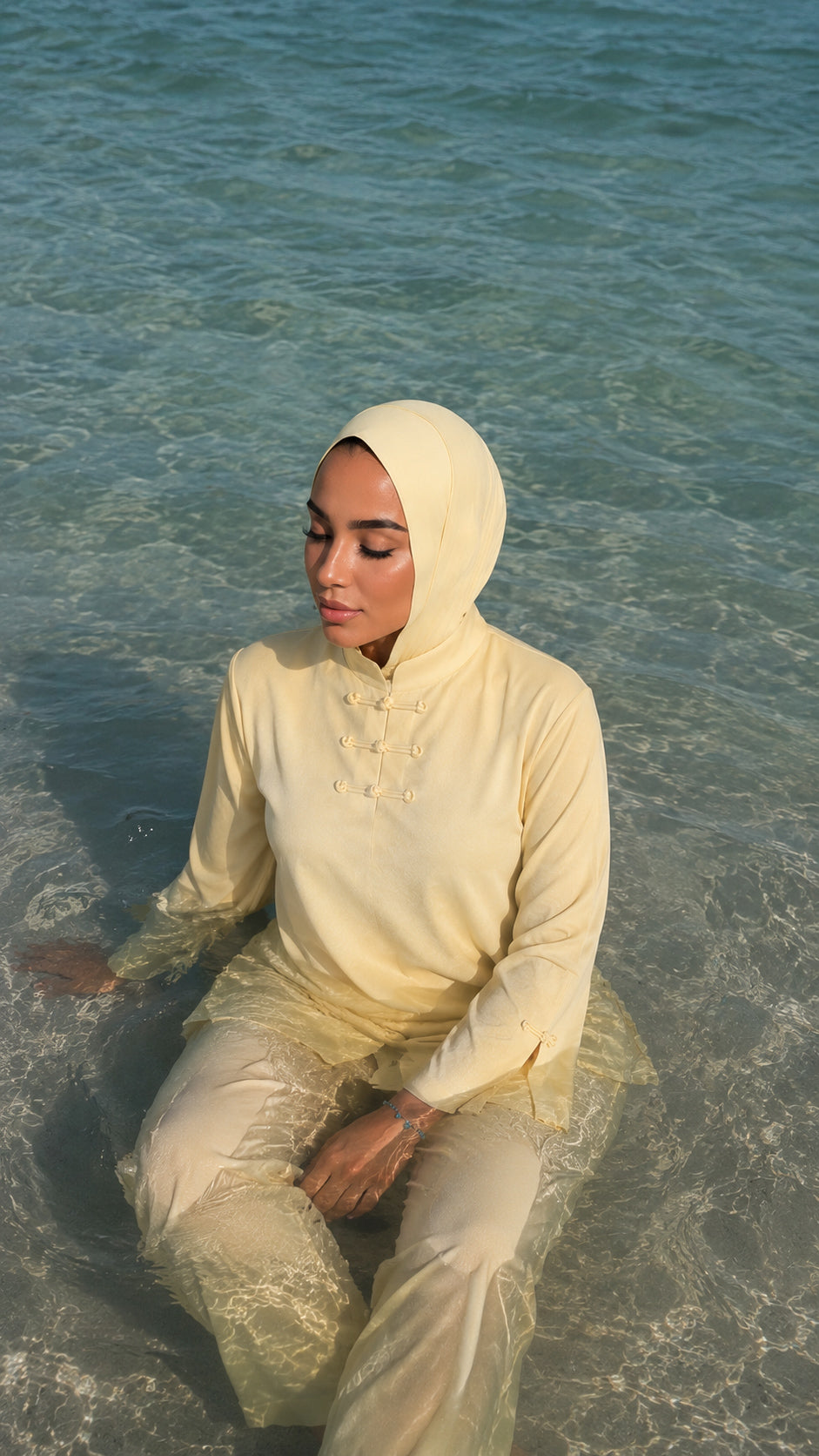 Burkini 3 pièces jaune