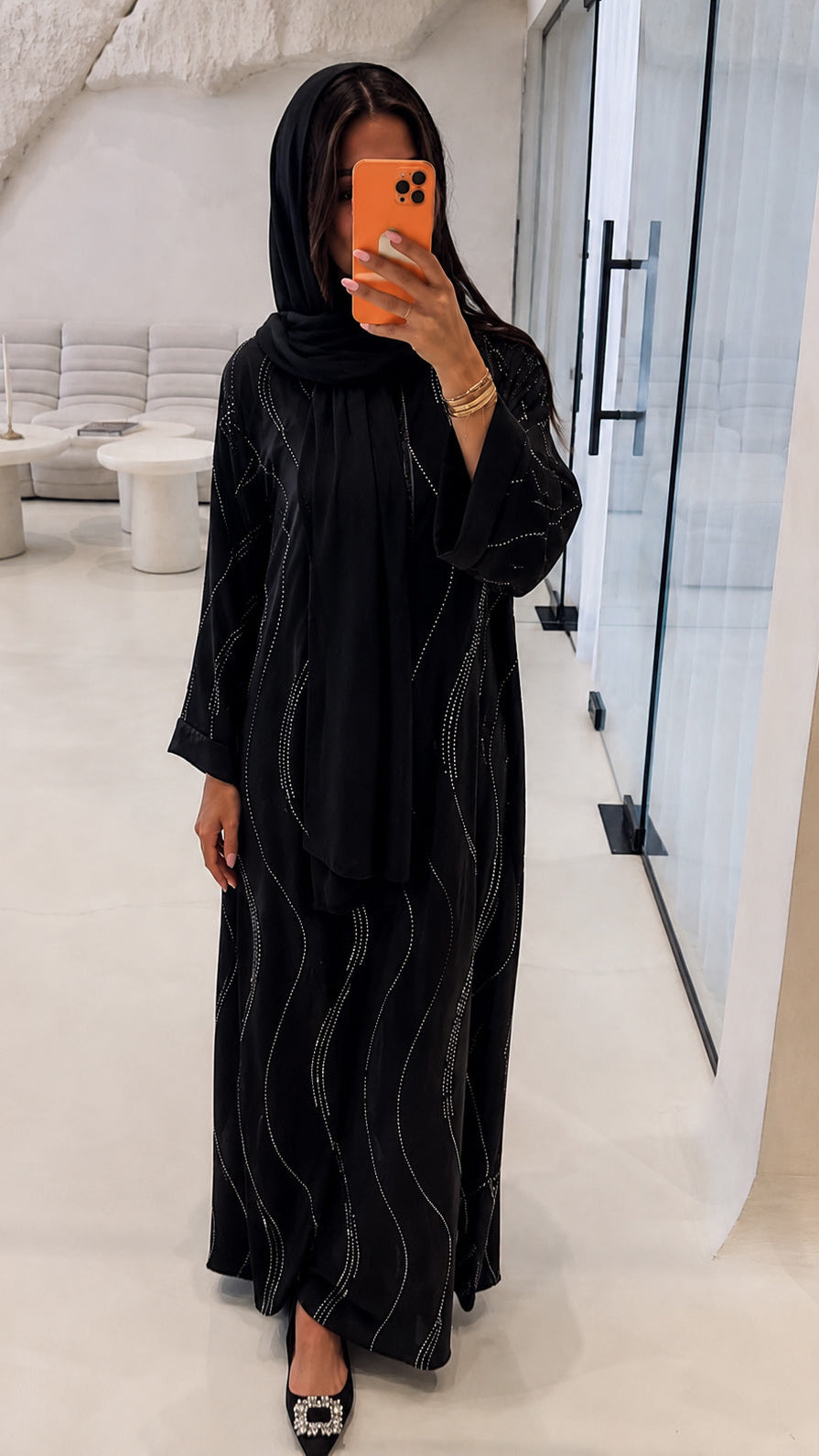 Abaya voile intégré
