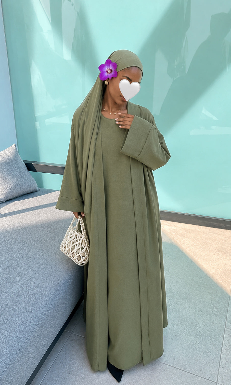 Ensemble kimono abaya
