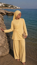 Précommande Burkini 3 pièces à noeud jaune